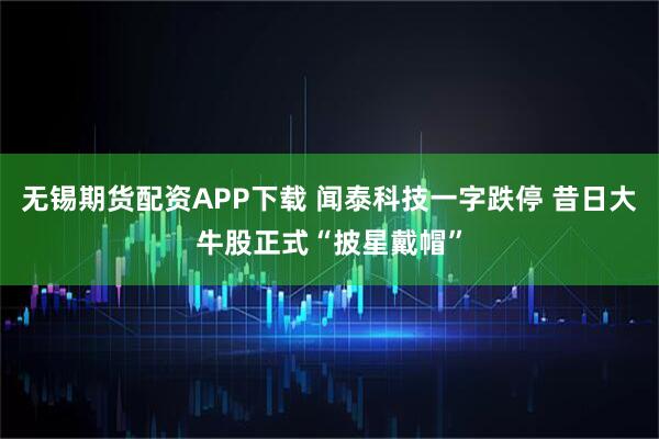 无锡期货配资APP下载 闻泰科技一字跌停 昔日大牛股正式“披星戴帽”